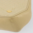BALLY Chain Shoulder Bag Leather Beige Gold Auth bs31350-9