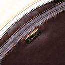 BALLY Chain Shoulder Bag Leather Beige Gold Auth bs31350-11