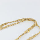 BALLY Chain Shoulder Bag Leather Beige Gold Auth bs31350-8