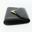 GIVENCHY Shoulder Bag Leather Black Gold Auth bs31351-4