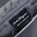 Salvatore Ferragamo Vala Shoulder Bag Patent leather Black Silver Auth bs31352-12