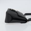 Salvatore Ferragamo Vala Shoulder Bag Patent leather Black Silver Auth bs31352-3