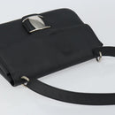 Salvatore Ferragamo Vala Shoulder Bag Patent leather Black Silver Auth bs31352-6