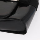 Salvatore Ferragamo Vala Shoulder Bag Nylon Enamel Black Silver Auth bs31354-8