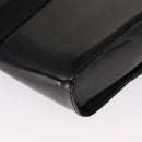 Salvatore Ferragamo Vala Shoulder Bag Nylon Enamel Black Silver Auth bs31354-13