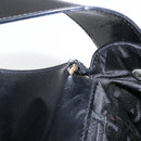 Salvatore Ferragamo Vala Shoulder Bag Nylon Enamel Black Silver Auth bs31354-10
