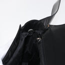 Salvatore Ferragamo Vala Shoulder Bag Nylon Enamel Black Silver Auth bs31354-20