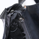 Salvatore Ferragamo Vala Shoulder Bag Nylon Enamel Black Silver Auth bs31354-21