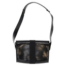 Salvatore Ferragamo Vala Shoulder Bag Nylon Enamel Black Silver Auth bs31354-3