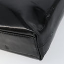 Salvatore Ferragamo Vala Shoulder Bag Enamel Black Silver Auth bs31356-10