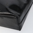 Salvatore Ferragamo Vala Shoulder Bag Enamel Black Silver Auth bs31356-12