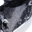 Salvatore Ferragamo Vala Shoulder Bag Enamel Black Silver Auth bs31356-16