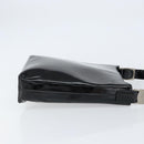 Salvatore Ferragamo Vala Shoulder Bag Enamel Black Silver Auth bs31356-4