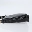 Salvatore Ferragamo Vala Shoulder Bag Enamel Black Silver Auth bs31356-5