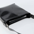Salvatore Ferragamo Vala Shoulder Bag Enamel Black Silver Auth bs31356-6
