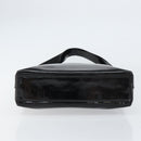 Salvatore Ferragamo Vala Shoulder Bag Enamel Black Silver Auth bs31356-9