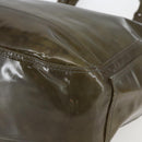 Salvatore Ferragamo Tote Bag Enamel Green Silver Auth bs31357-10