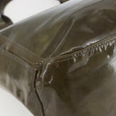 Salvatore Ferragamo Tote Bag Enamel Green Silver Auth bs31357-11