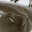 Salvatore Ferragamo Tote Bag Enamel Green Silver Auth bs31357-12