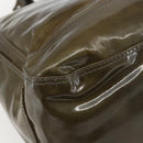 Salvatore Ferragamo Tote Bag Enamel Green Silver Auth bs31357-13