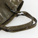 Salvatore Ferragamo Tote Bag Enamel Green Silver Auth bs31357-7