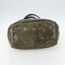 Salvatore Ferragamo Tote Bag Enamel Green Silver Auth bs31357-9