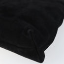 Salvatore Ferragamo Vala Shoulder Bag Suede Black Gold Auth bs31358-9