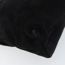 Salvatore Ferragamo Vala Shoulder Bag Suede Black Gold Auth bs31358-14