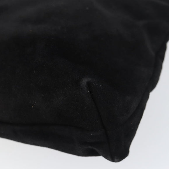 Salvatore Ferragamo Vala Shoulder Bag Suede Black Gold Auth bs31358