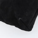 Salvatore Ferragamo Vala Shoulder Bag Suede Black Gold Auth bs31358-16