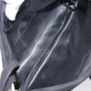 Salvatore Ferragamo Vala Shoulder Bag Suede Black Gold Auth bs31358-10