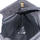 Salvatore Ferragamo Vala Shoulder Bag Suede Black Gold Auth bs31358-18