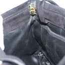 Salvatore Ferragamo Vala Shoulder Bag Suede Black Gold Auth bs31358-19