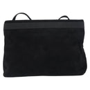 Salvatore Ferragamo Vala Shoulder Bag Suede Black Gold Auth bs31358-2