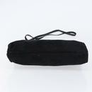 Salvatore Ferragamo Vala Shoulder Bag Suede Black Gold Auth bs31358-5