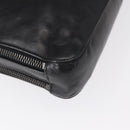 BOTTEGA VENETA INTRECCIATO Clutch Bag Leather Black Auth bs31360-15