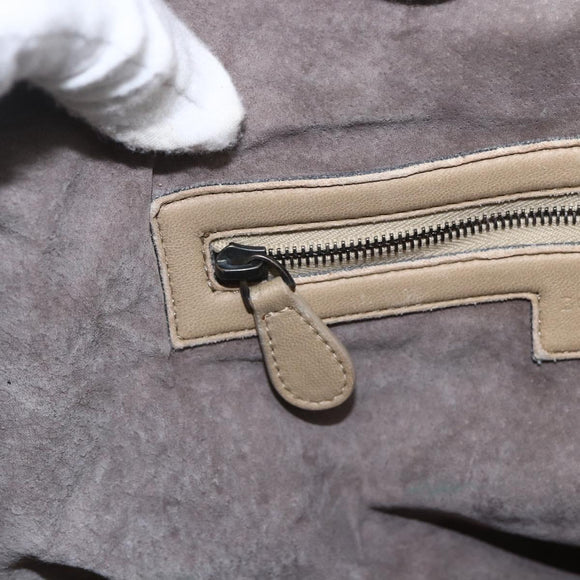 BOTTEGA VENETA INTRECCIATO Hand Bag Leather Beige Auth bs31361