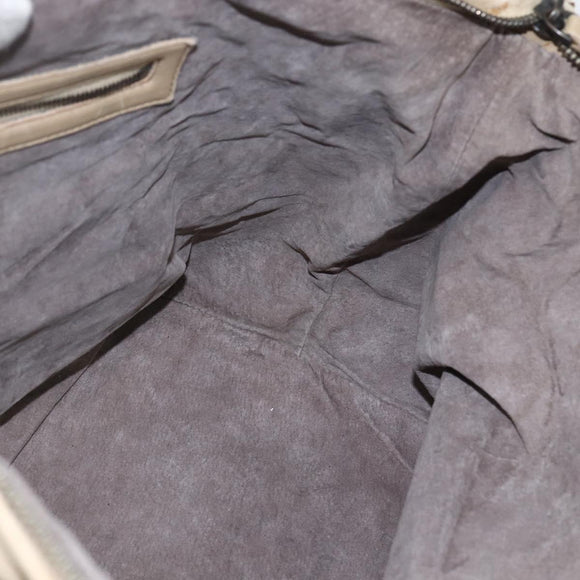 BOTTEGA VENETA INTRECCIATO Handtas Leer Beige Auth bs31361