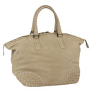 BOTTEGA VENETA INTRECCIATO Handtas Leer Beige Auth bs31361-1