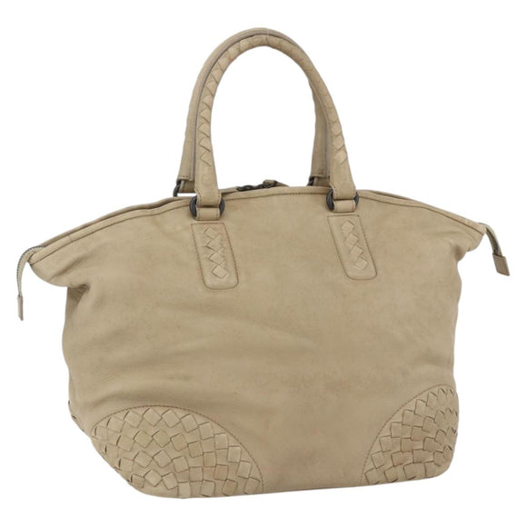 BOTTEGA VENETA INTRECCIATO Handtas Leer Beige Auth bs31361