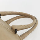 BOTTEGA VENETA INTRECCIATO Handtas Leer Beige Auth bs31361-8