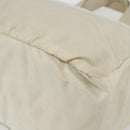 PRADA Tote Bag Nylon Beige Silver Auth bs31362-12