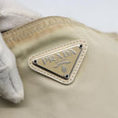 PRADA Tote Bag Nylon Beige Silver Auth bs31362-14