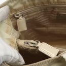 PRADA Tote Bag Nylon Beige Silver Auth bs31362-15