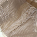 PRADA Tote Bag Nylon Beige Silver Auth bs31362-17