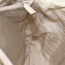 PRADA Tote Bag Nylon Beige Silver Auth bs31362-19