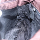 PRADA Hand Bag Nylon Brown Silver Auth bs31363-19