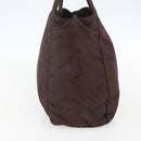 PRADA Hand Bag Nylon Brown Silver Auth bs31363-4