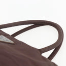 PRADA Hand Bag Nylon Brown Silver Auth bs31363-8