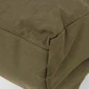 PRADA Hand Bag Nylon Khaki Silver Auth bs31364-12